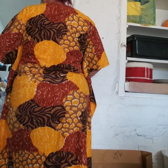 60s 70s vintage caftan thick funky colours - Picture 4 of 9